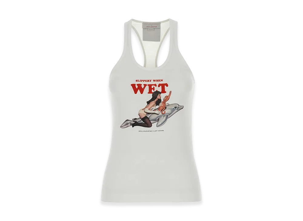 STELLA McCARTNEY Women's Cotton x Jeff Koons Tank Top "White"
