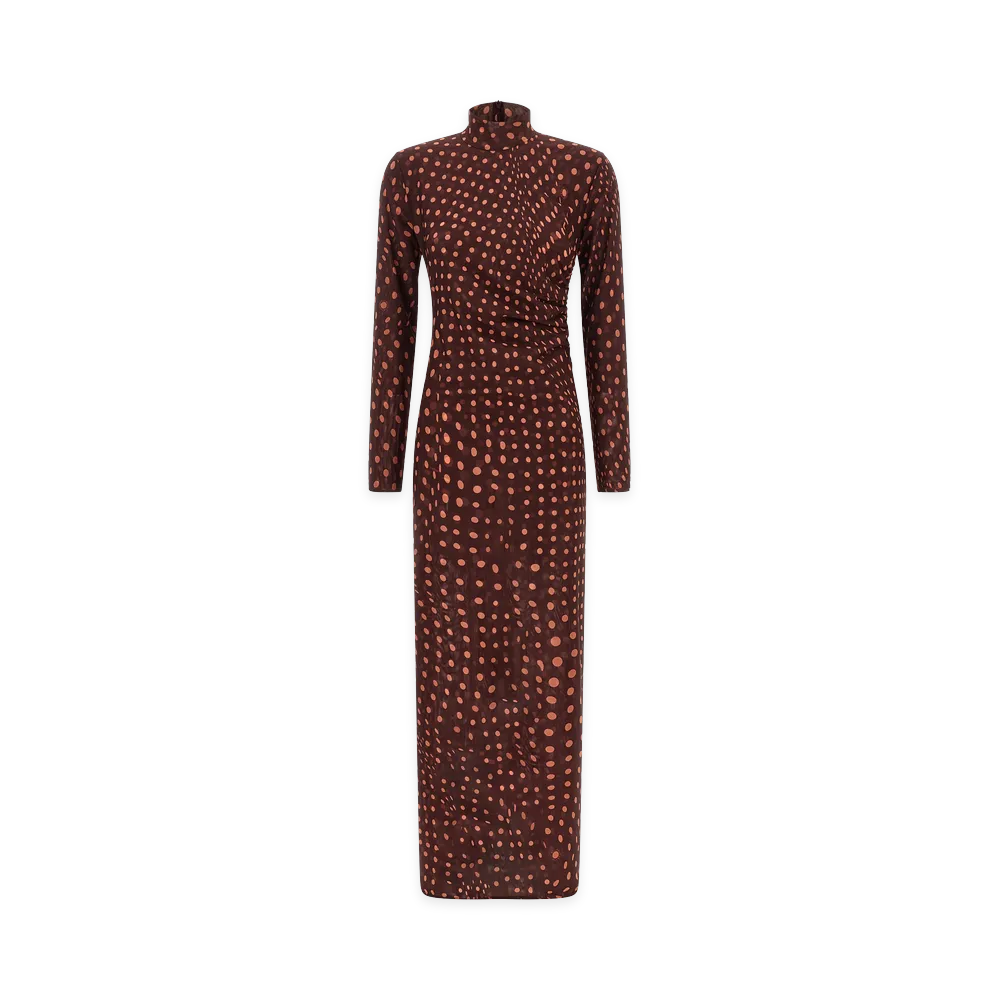 STELLA McCARTNEY Women's Polka Dot Mesh Dress "Bordeaux"