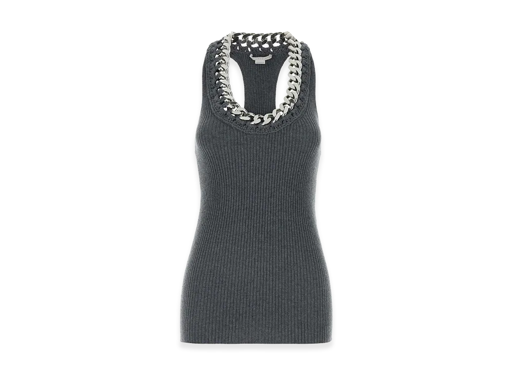 STELLA McCARTNEY Women's Stretch Wool Blend Top "Gray"