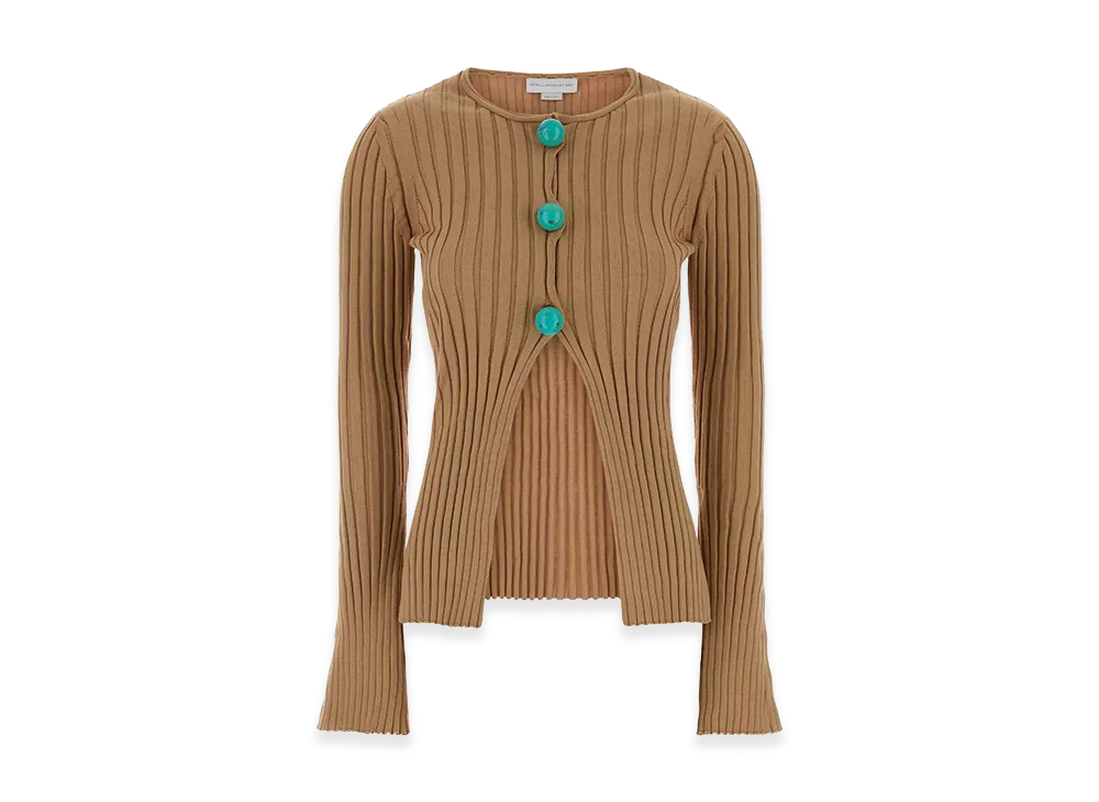 STELLA McCARTNEY Women's Cotton Cardigan "Camel"