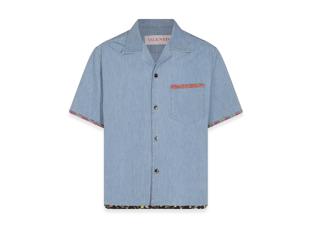 Valentino Camicia In Denim "Denimblulavchiaro"