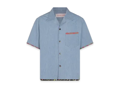 Valentino Camicia In Denim "Denimblulavchiaro"