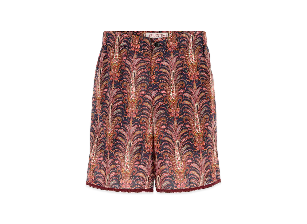 Valentino Cotton Bermuda Shorts "Printed"