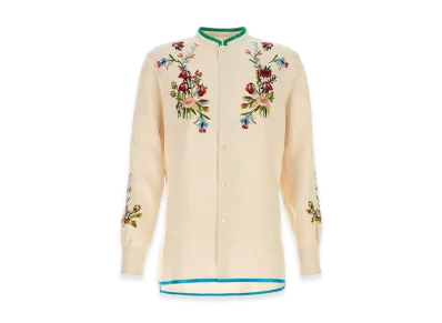 Valentino Linen Shirt "Ivory/White"