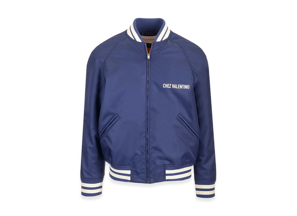 Valentino Jacket With Chez Print "Blue"