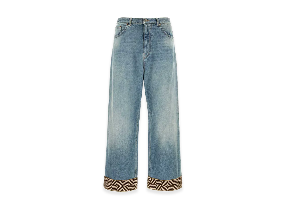 Valentino Denim Wide-Leg Jeans "Blue"