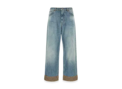 Valentino Denim Wide-Leg Jeans "Blue"