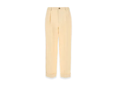 Valentino Jute Blend Pant "Cream/Yellow"