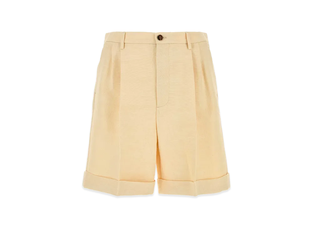Valentino Jute Bermuda Shorts "Cream/Yellow"
