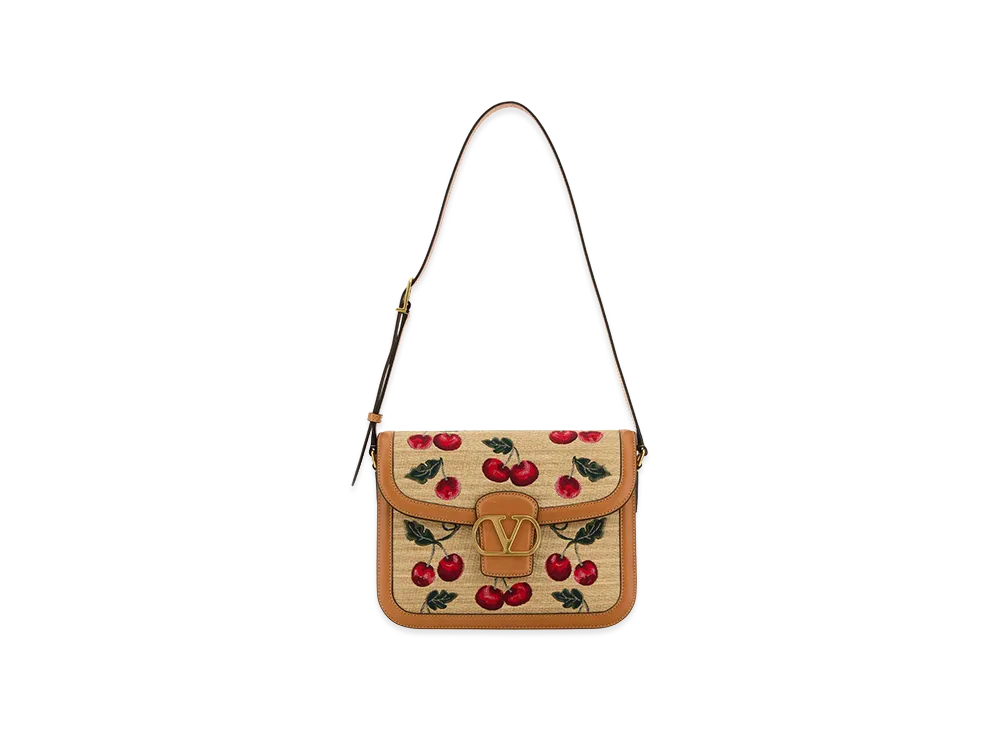 Valentino Women's Embroidered Raffia 9t05 Crossbody Bag "Printed"