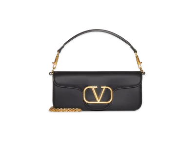 Valentino Women's Loc Shoulder Bag In Calfskin "Black"
