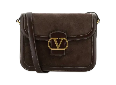 Valentino Women's Suede And Leather 9to5 Shoulder Bag "Brown"