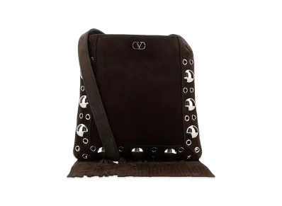 Valentino Women's Suede Small Nellcote Crossbody Bag "Brown"