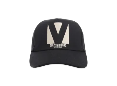 Valentino Women's Cotton Baseball Hat "Black"