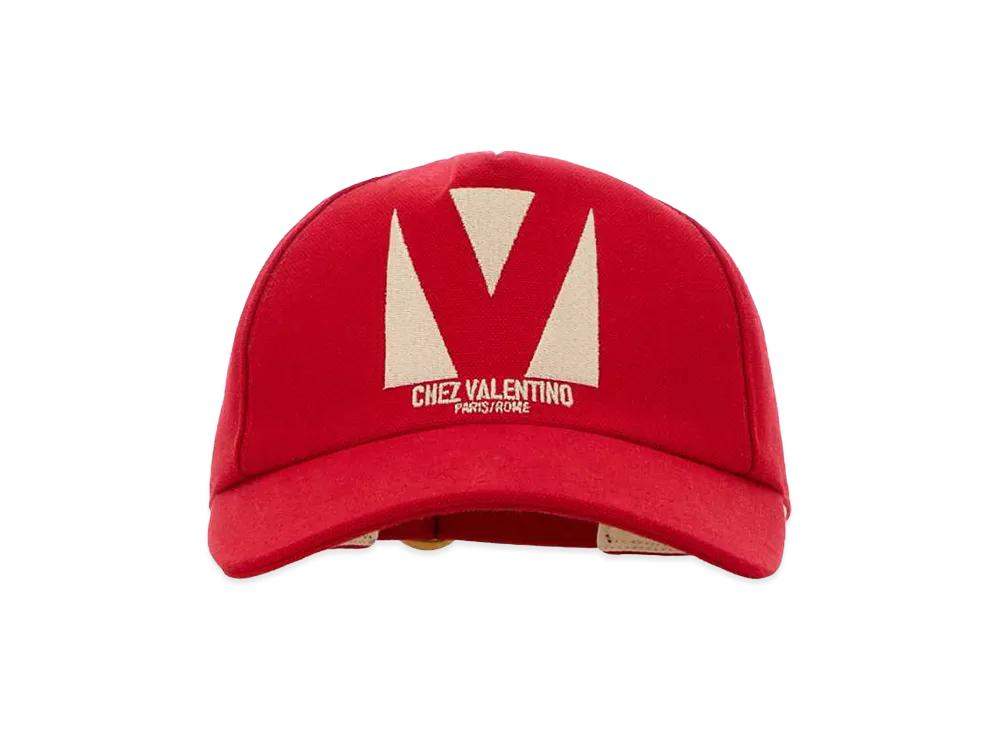 Valentino Women's Cotton Baseball Cap "Red"