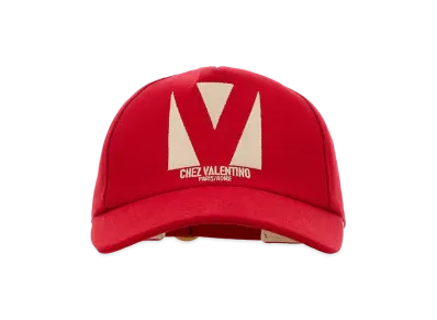 Valentino Women's Cotton Baseball Cap "Red"