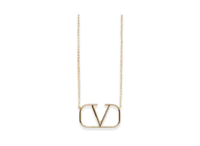 Valentino V Logo Signature Necklace "Gold"