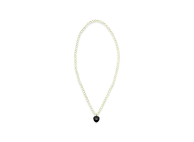 Valentino Women's Pearls Coeur Royal Necklace "Ivory/White"