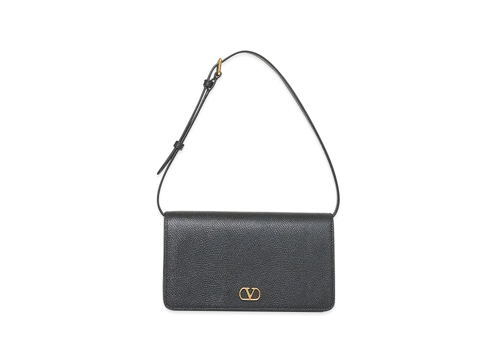Valentino Women's Leather Vlogo Signature Clutch "Black"