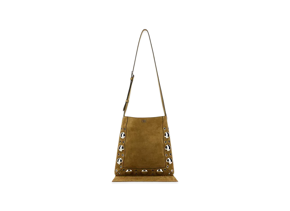 Valentino Suede Nellcote Crossbody Bag "Beige"