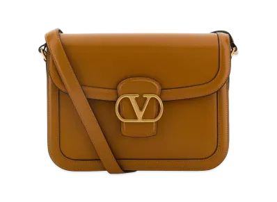 Valentino Leather 9to5 Shoulder Bag "Camel"
