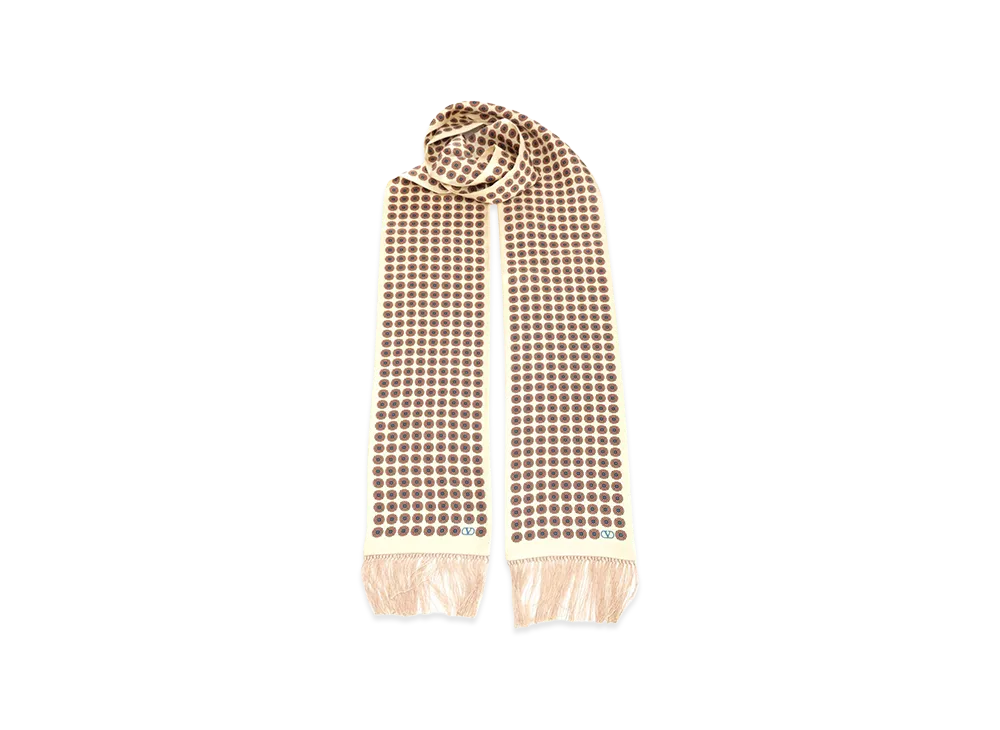 Valentino Silk Bandeau Scarf "Beige"