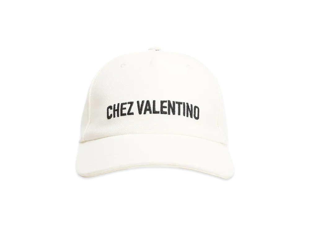 Valentino Cotton Baseball Cap "White"