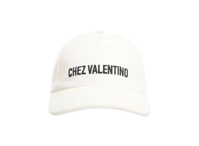 Valentino Cotton Baseball Cap "White"