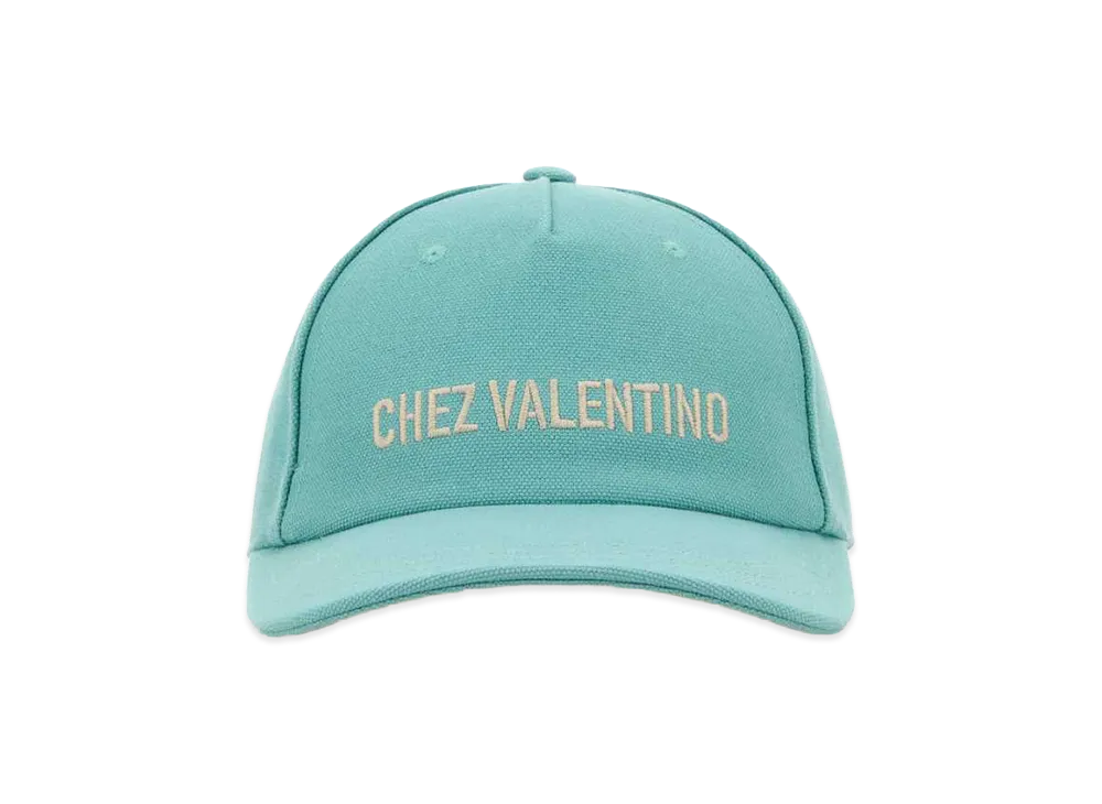 Valentino Cotton Baseball Cap "Light Blue"