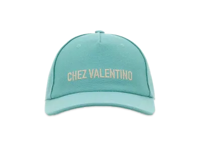 Valentino Cotton Baseball Cap "Light Blue"