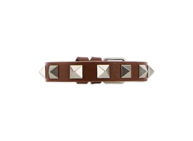 Valentino Leather Rockstud Bracelet "Caramel/Beige"