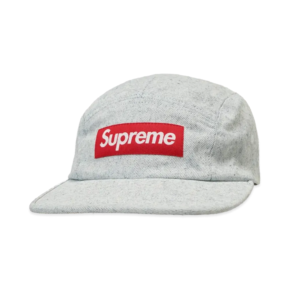 Supreme Coated Denim Camp Cap "White"