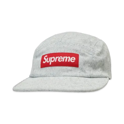 Supreme Coated Denim Camp Cap "White"