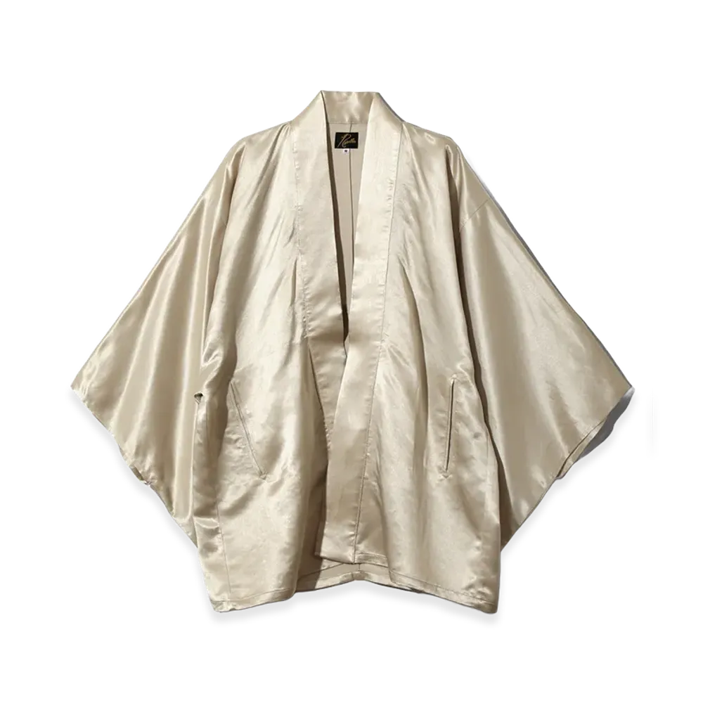 NEEDLES Haori Jacket - Acetate Sateen "Beige"