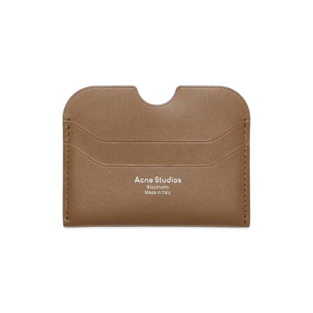 Acne Studios Leather Card Holder "Camel Brown"