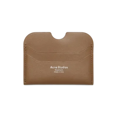 Acne Studios Leather Card Holder "Camel Brown"