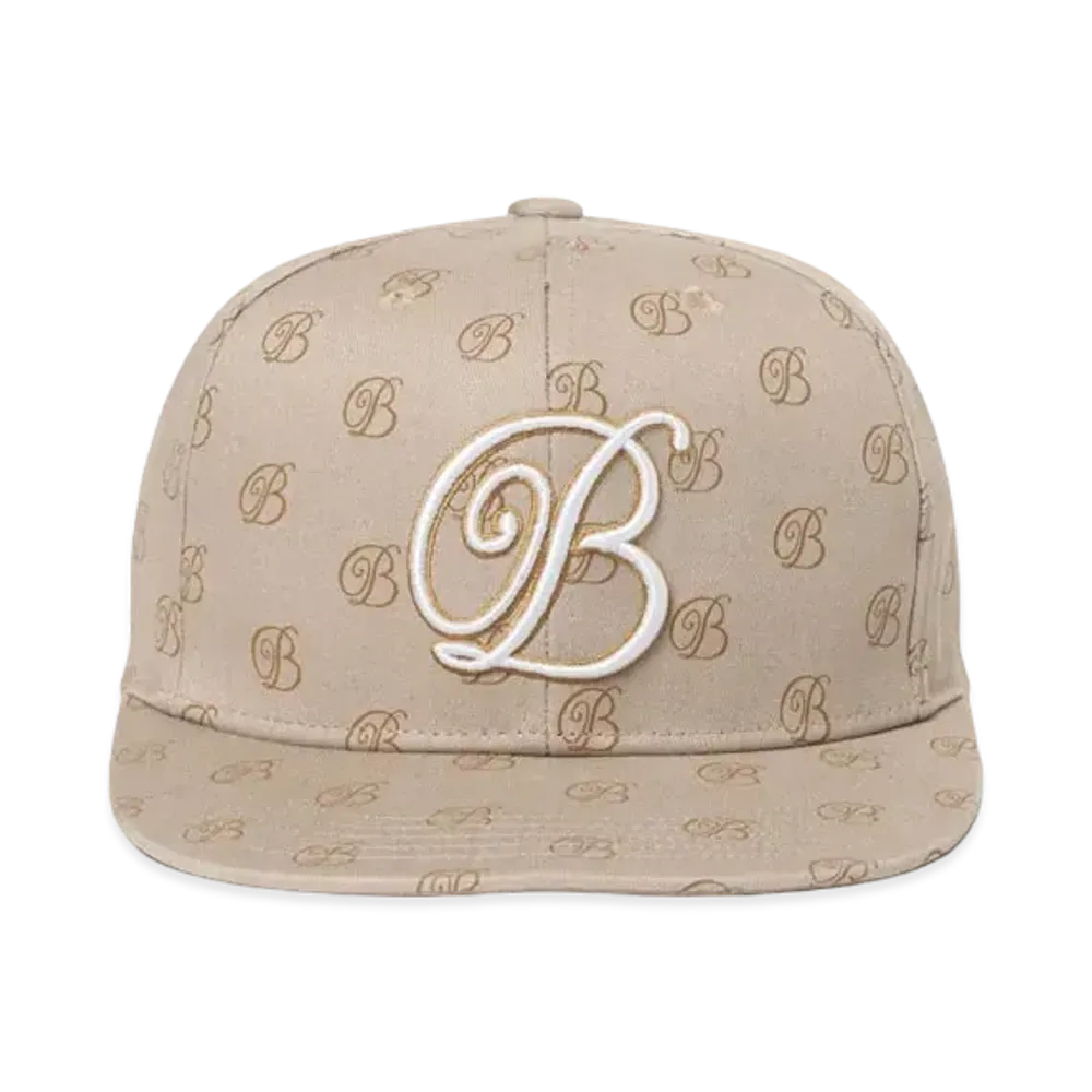 Black Eye Patch B Emblem Monogram Flexcap "Beige"