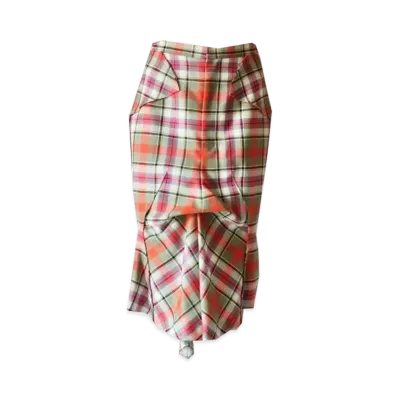 FUMIKA UCHIDA Tartan Plaid Hobble Skirt "Plaid Ivory"