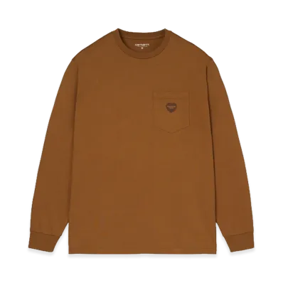 Carhartt WIP L/S WIP Heart Pocket T-shirt "WIP H Brown"