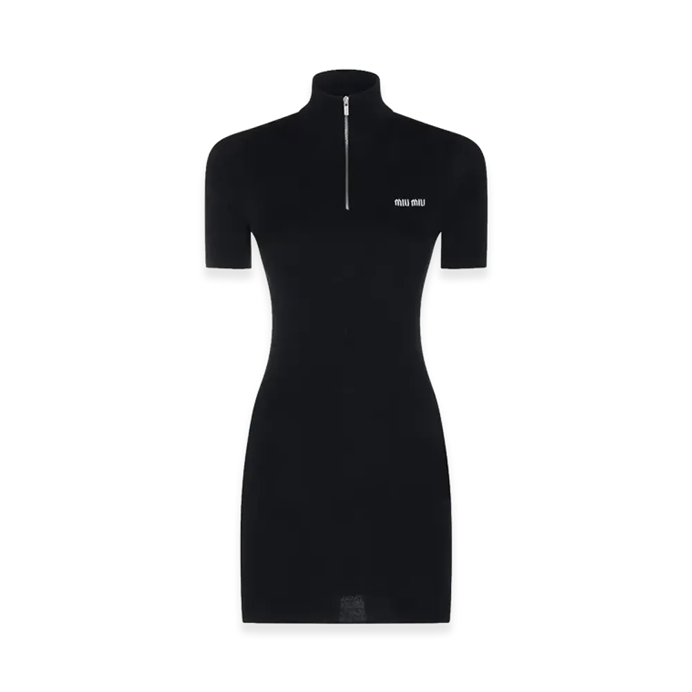 MIU MIU Women's Knit Mini Dress "Blue"