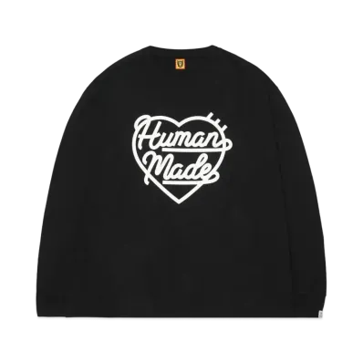 HUMAN MADE HEART L/S T-SHIRT "Black"