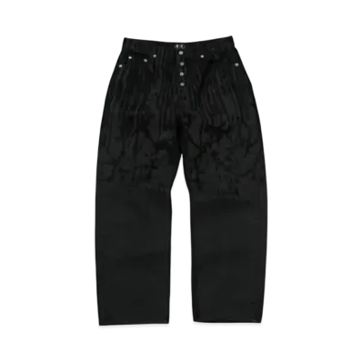 THUG CLUB Blood Lazered Denim Pants "Black"