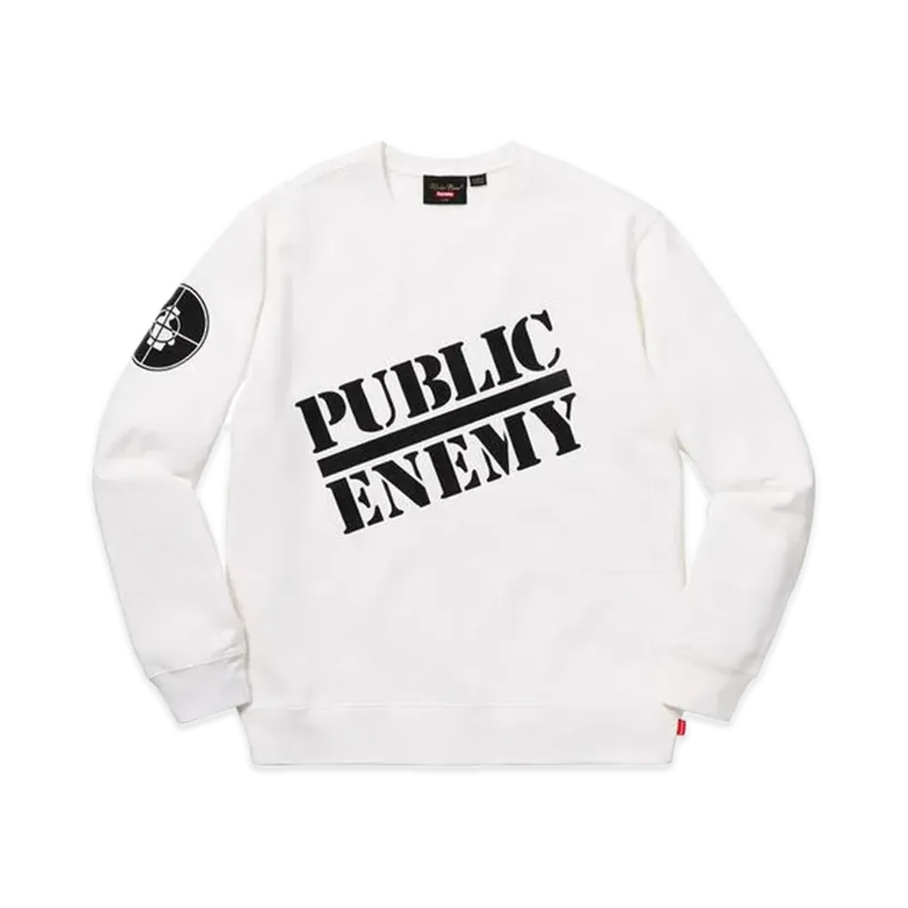 Supreme x UNDERCOVER Public Enemy Crewneck Sweatshirt "White"
