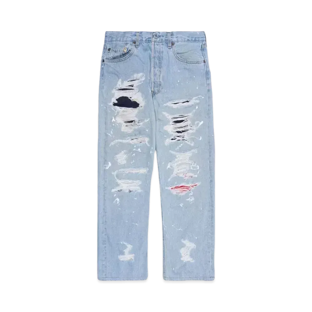 HYPE DROP x INNOCENCE NYC  EXCLUSIVE DESTROY DENIM PANTS 32inch "Indigo"