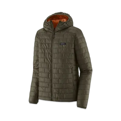 Patagonia Men's Nano Puff Fitzroy Trout Hoodie "Needle Green"