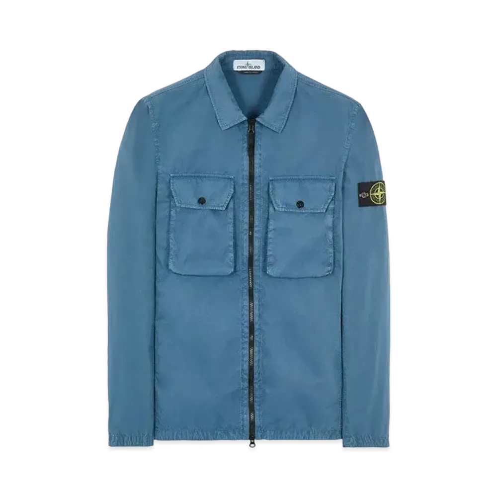 Stone Island 113WN BRUSHED COTTON CANVAS_'OLD' EFFECT "Teal"