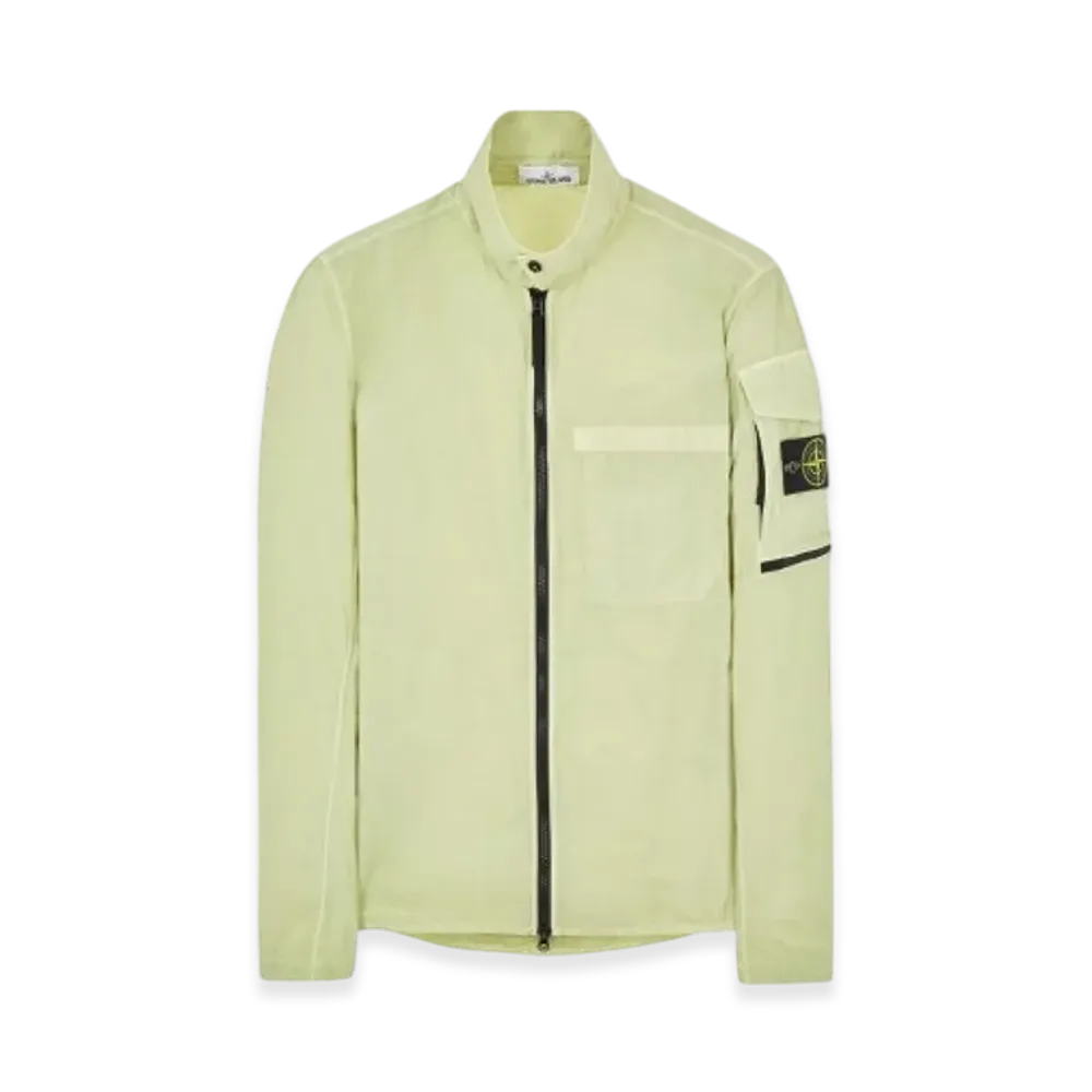 Stone Island 10502 Naslan Light Garment Dyed Overshirt - 22SS "Light Green"