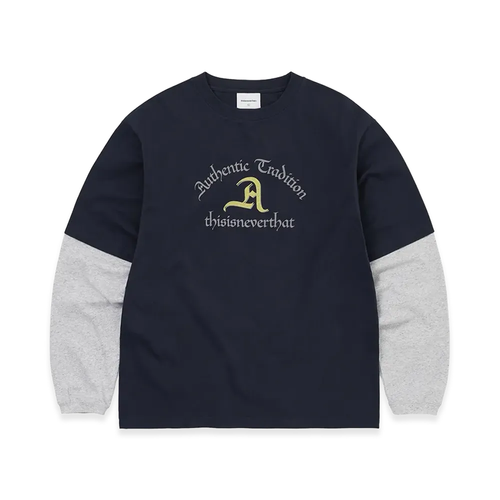 thisisneverthat Layered L/S Tee "Navy"