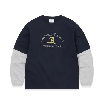 thisisneverthat Layered L/S Tee "Navy"