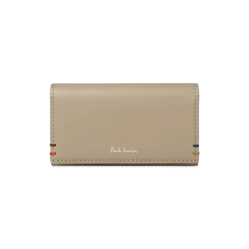 Paul Smith Highlight Stitch Key Case "Beige"